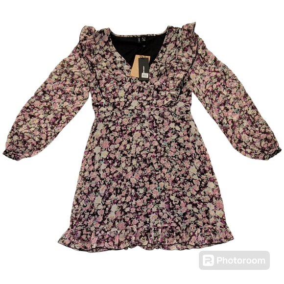 Vero Moda Vmina Inga Ditzy Floral Short Babydoll Ruffle Dress Nordstrom NEW - Picture 6 of 16